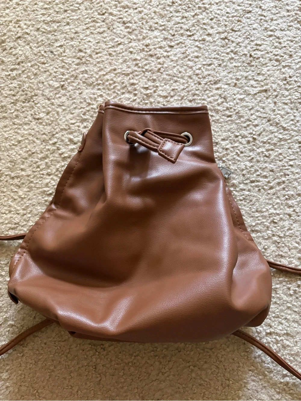Japan brand ANAP brown backpack bag with side pockets